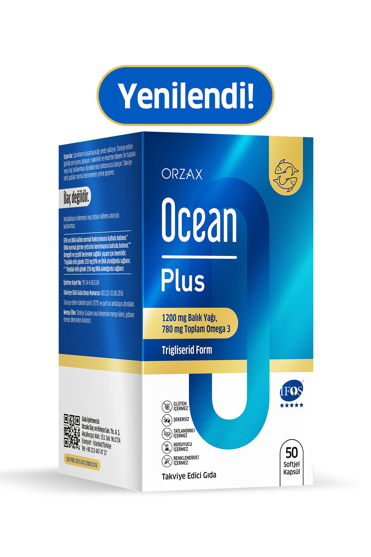 OCEAN PLUS KAPSUL 1000 MG 50 KAPSULLUK AMBALAJ